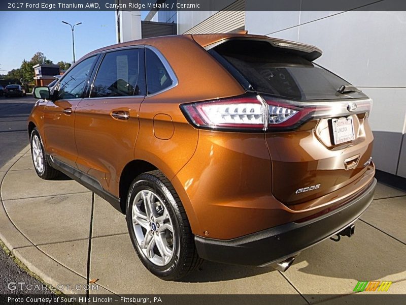 Canyon Ridge Metallic / Ceramic 2017 Ford Edge Titanium AWD