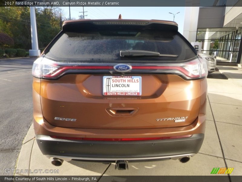 Canyon Ridge Metallic / Ceramic 2017 Ford Edge Titanium AWD