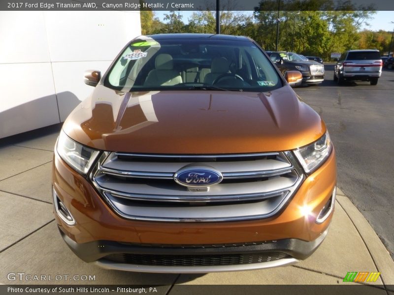 Canyon Ridge Metallic / Ceramic 2017 Ford Edge Titanium AWD