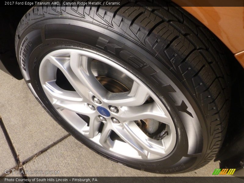 Canyon Ridge Metallic / Ceramic 2017 Ford Edge Titanium AWD
