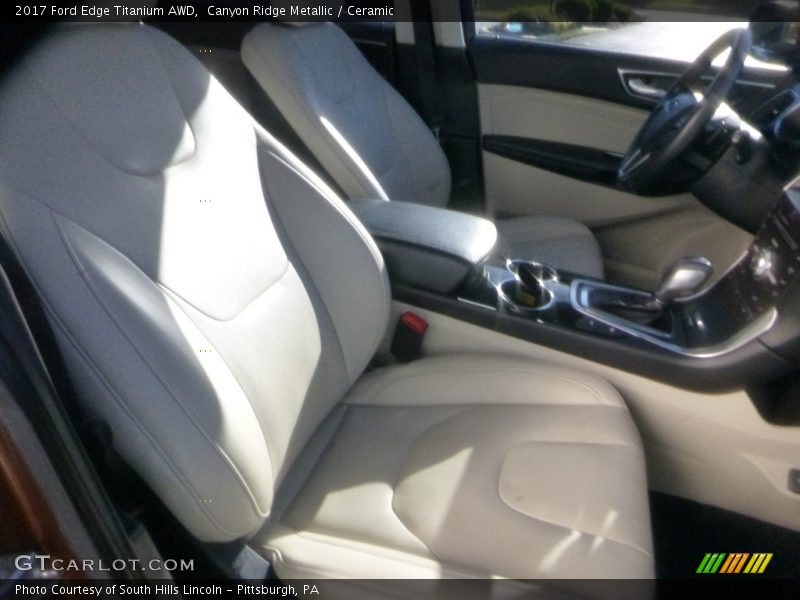 Canyon Ridge Metallic / Ceramic 2017 Ford Edge Titanium AWD