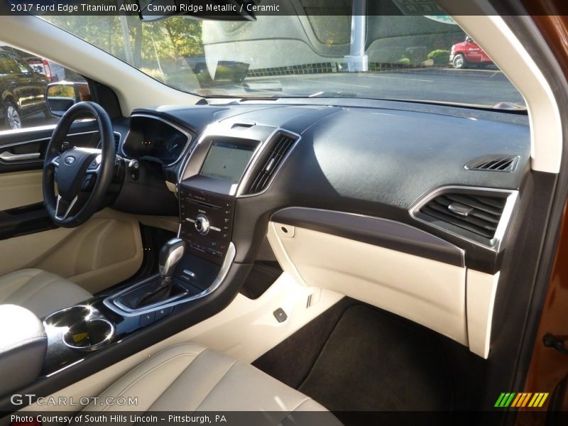 Canyon Ridge Metallic / Ceramic 2017 Ford Edge Titanium AWD