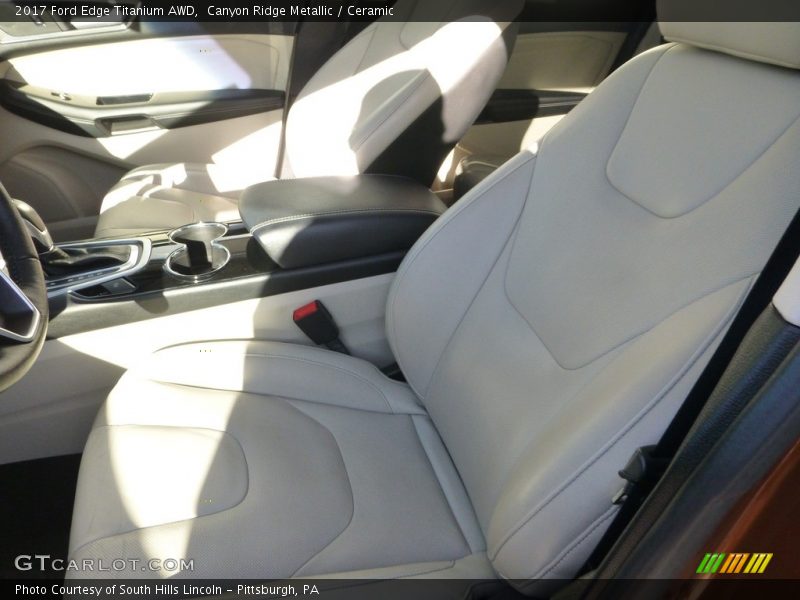Front Seat of 2017 Edge Titanium AWD