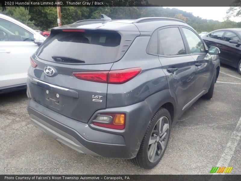 Thunder Gray / Black 2020 Hyundai Kona Limited AWD