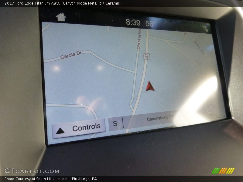 Navigation of 2017 Edge Titanium AWD