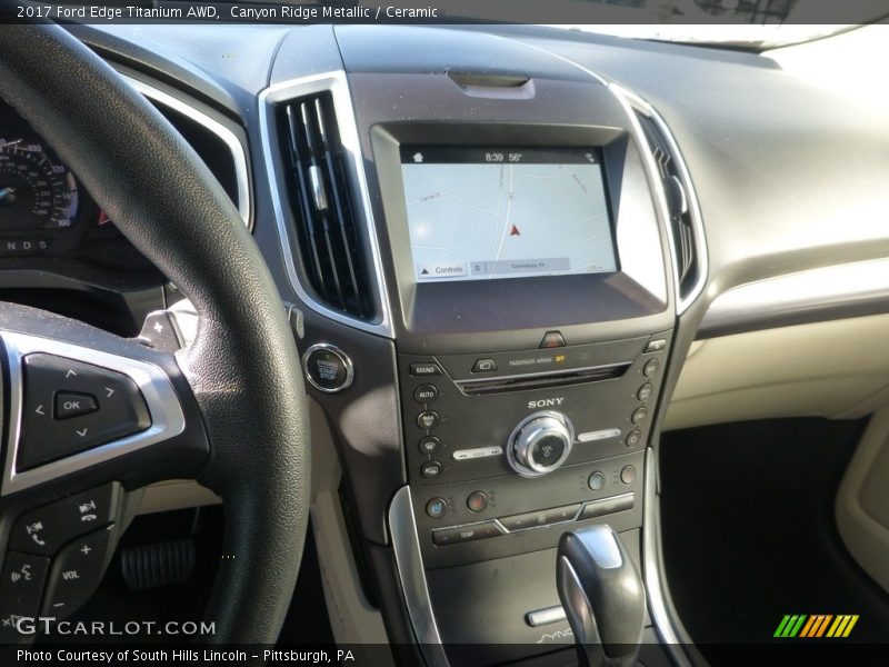 Canyon Ridge Metallic / Ceramic 2017 Ford Edge Titanium AWD