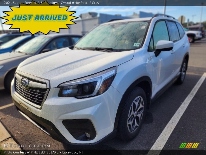 Crystal White Pearl / Gray 2021 Subaru Forester 2.5i Premium