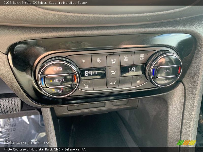 Controls of 2023 Encore GX Select
