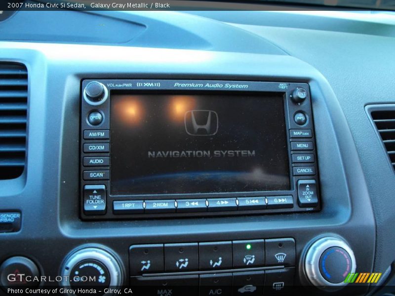 Galaxy Gray Metallic / Black 2007 Honda Civic Si Sedan