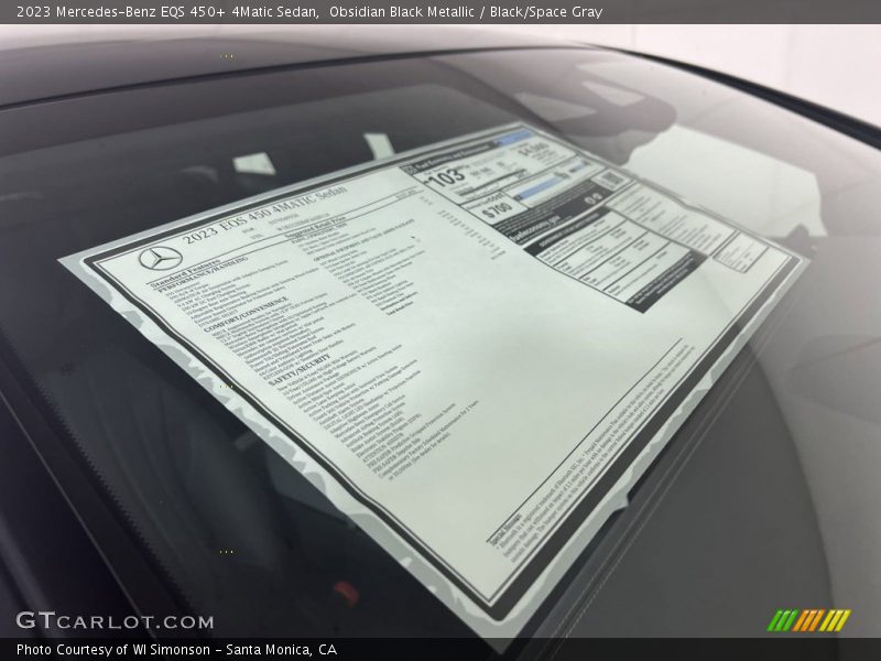  2023 EQS 450+ 4Matic Sedan Window Sticker