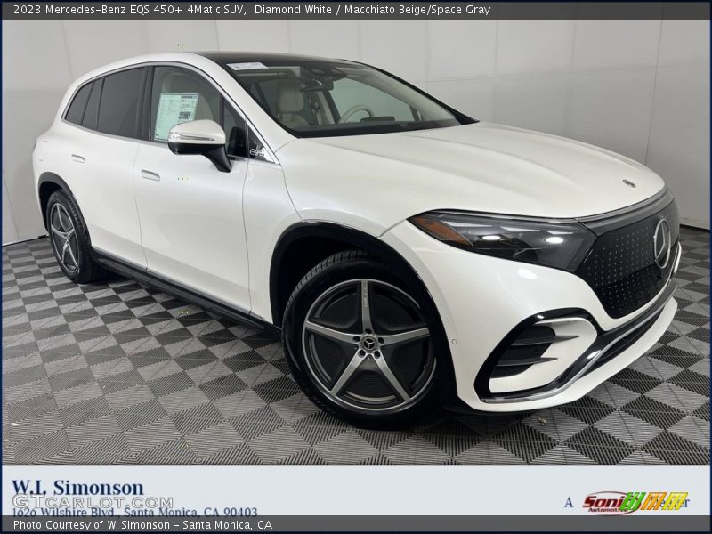 Diamond White / Macchiato Beige/Space Gray 2023 Mercedes-Benz EQS 450+ 4Matic SUV