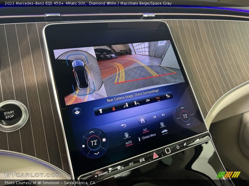 Controls of 2023 EQS 450+ 4Matic SUV