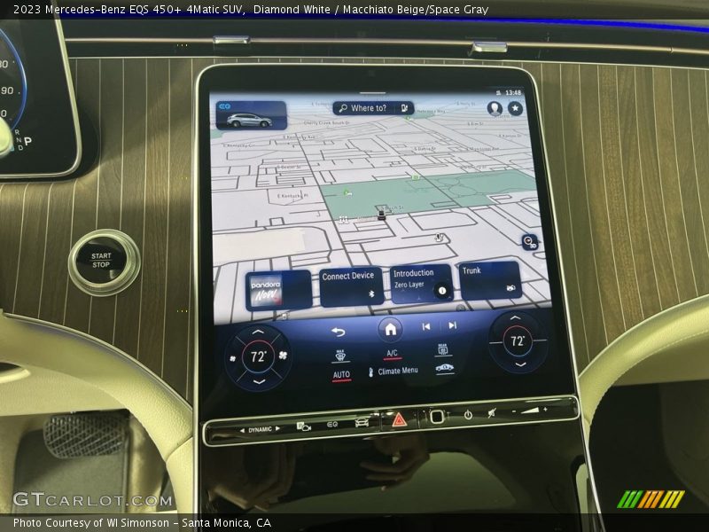 Navigation of 2023 EQS 450+ 4Matic SUV