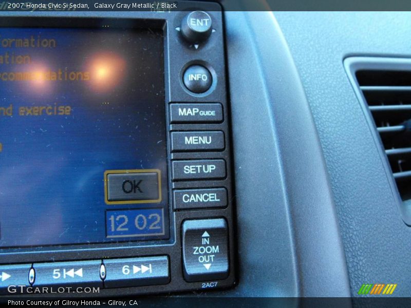 Galaxy Gray Metallic / Black 2007 Honda Civic Si Sedan