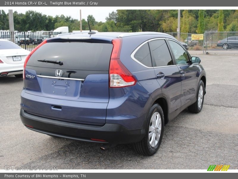 Twilight Blue Metallic / Gray 2014 Honda CR-V EX-L
