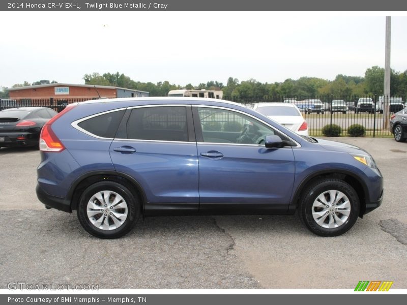 Twilight Blue Metallic / Gray 2014 Honda CR-V EX-L