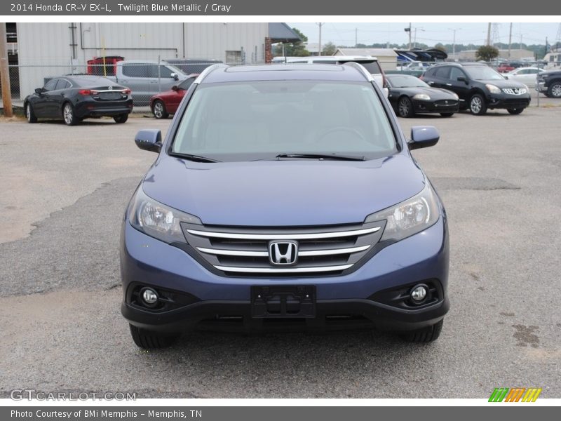 Twilight Blue Metallic / Gray 2014 Honda CR-V EX-L