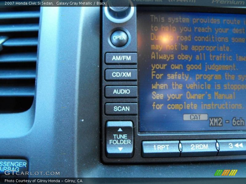 Galaxy Gray Metallic / Black 2007 Honda Civic Si Sedan
