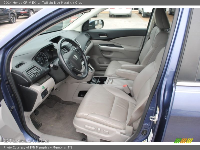 Twilight Blue Metallic / Gray 2014 Honda CR-V EX-L