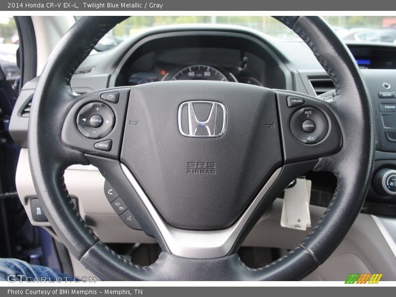 Twilight Blue Metallic / Gray 2014 Honda CR-V EX-L