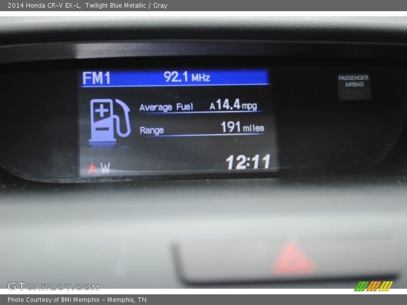 Twilight Blue Metallic / Gray 2014 Honda CR-V EX-L