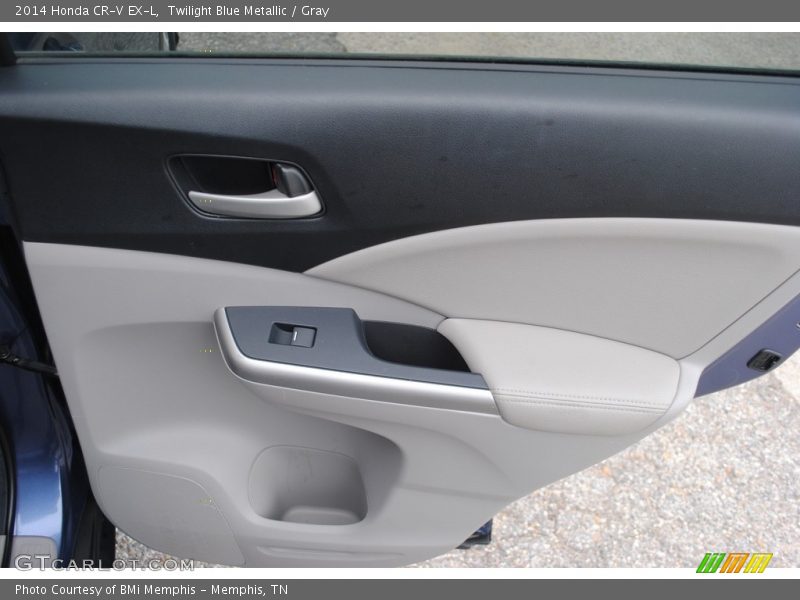 Twilight Blue Metallic / Gray 2014 Honda CR-V EX-L