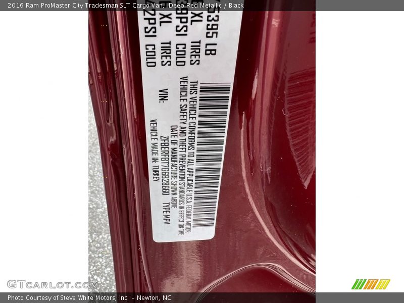 Deep Red Metallic / Black 2016 Ram ProMaster City Tradesman SLT Cargo Van
