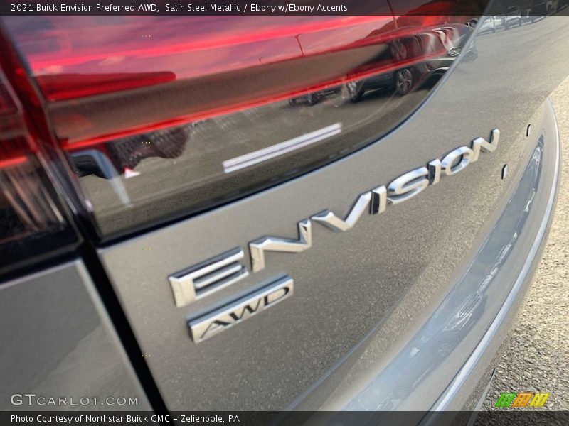 Satin Steel Metallic / Ebony w/Ebony Accents 2021 Buick Envision Preferred AWD