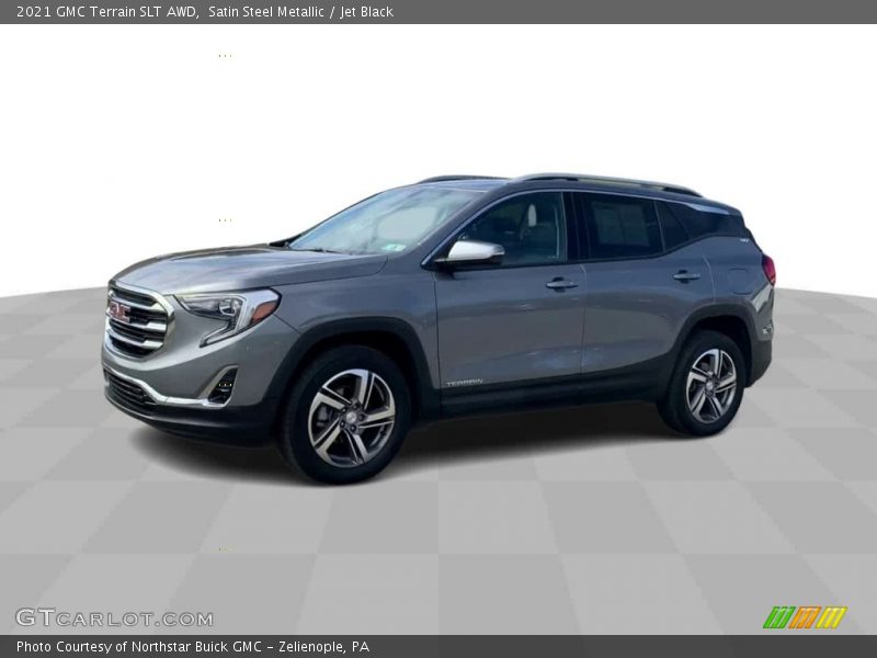Satin Steel Metallic / Jet Black 2021 GMC Terrain SLT AWD