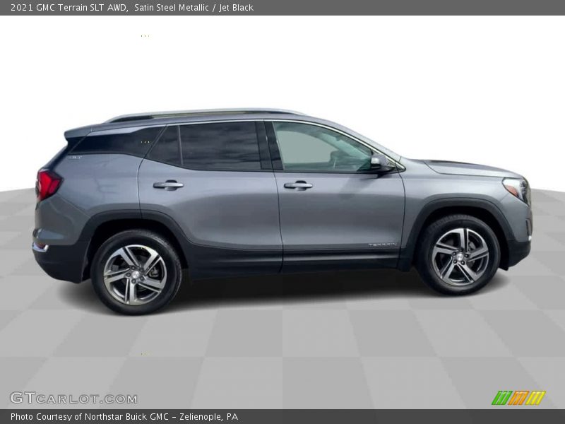 Satin Steel Metallic / Jet Black 2021 GMC Terrain SLT AWD