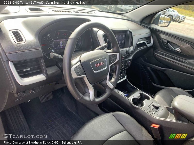 Satin Steel Metallic / Jet Black 2021 GMC Terrain SLT AWD