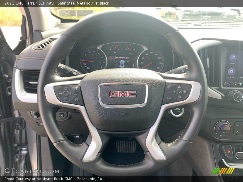 Satin Steel Metallic / Jet Black 2021 GMC Terrain SLT AWD