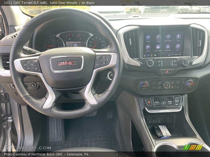 Satin Steel Metallic / Jet Black 2021 GMC Terrain SLT AWD