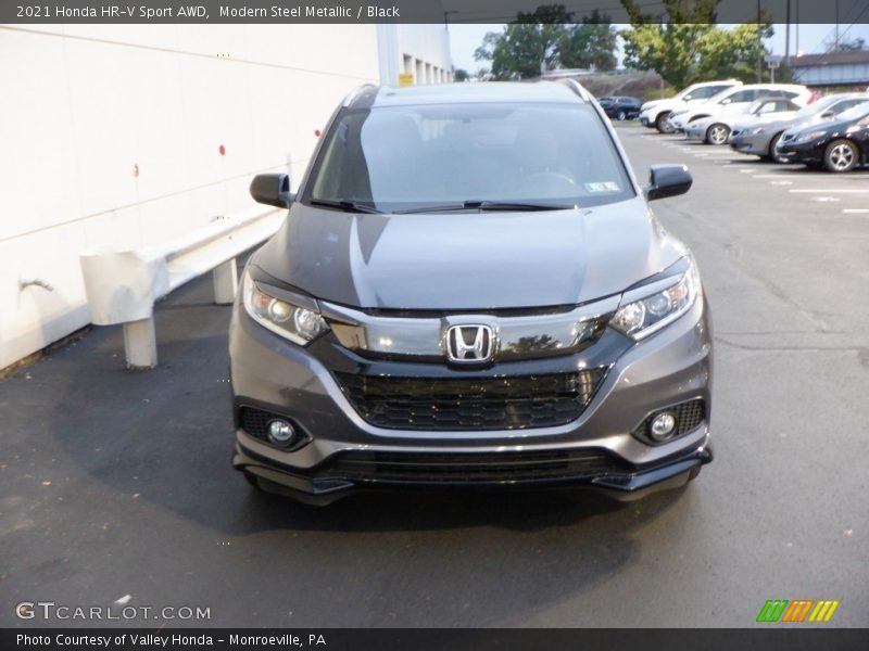 Modern Steel Metallic / Black 2021 Honda HR-V Sport AWD