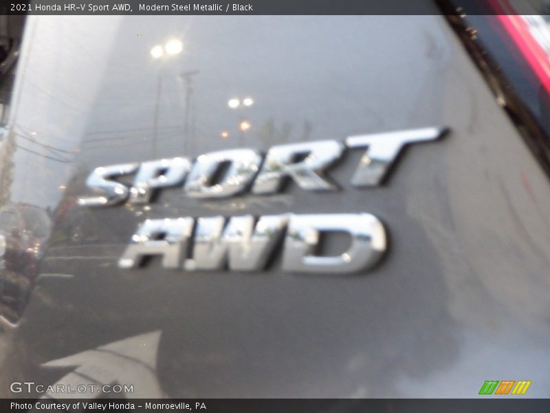 Modern Steel Metallic / Black 2021 Honda HR-V Sport AWD