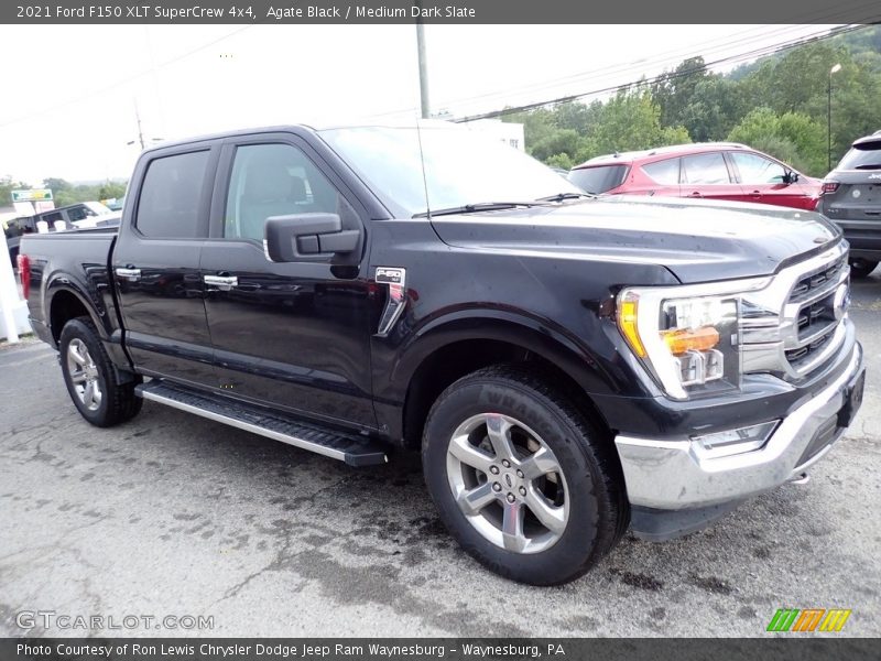 Agate Black / Medium Dark Slate 2021 Ford F150 XLT SuperCrew 4x4