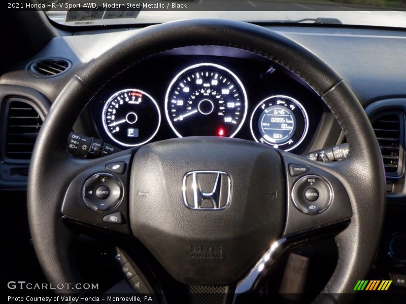 Modern Steel Metallic / Black 2021 Honda HR-V Sport AWD