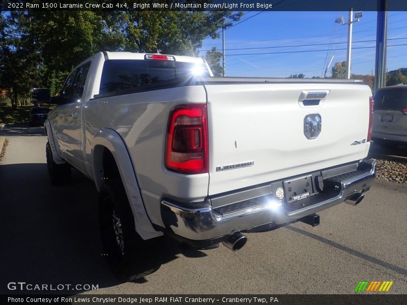 Bright White / Mountain Brown/Light Frost Beige 2022 Ram 1500 Laramie Crew Cab 4x4