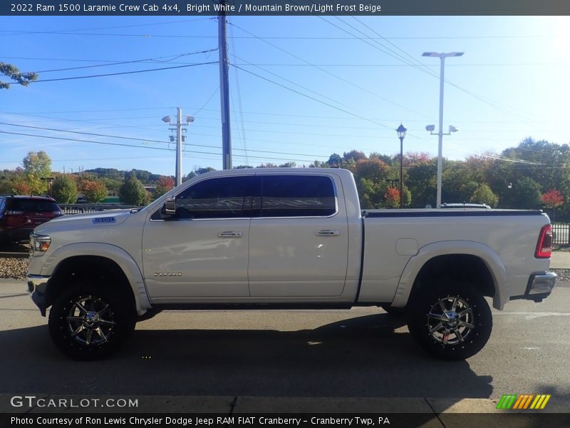 Bright White / Mountain Brown/Light Frost Beige 2022 Ram 1500 Laramie Crew Cab 4x4