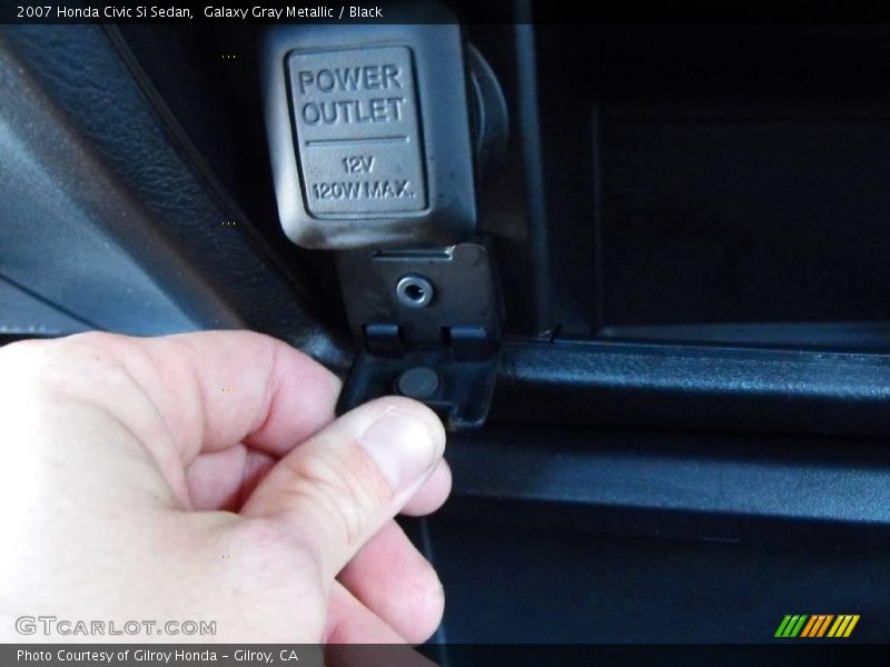 Galaxy Gray Metallic / Black 2007 Honda Civic Si Sedan