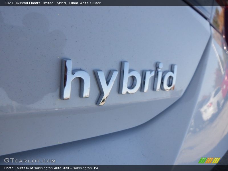 Lunar White / Black 2023 Hyundai Elantra Limited Hybrid