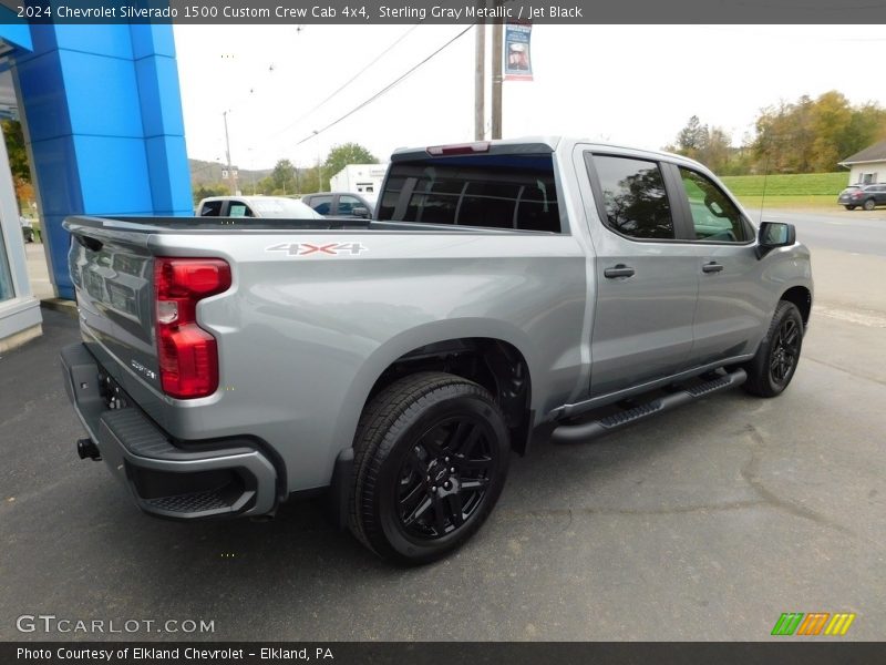 Sterling Gray Metallic / Jet Black 2024 Chevrolet Silverado 1500 Custom Crew Cab 4x4