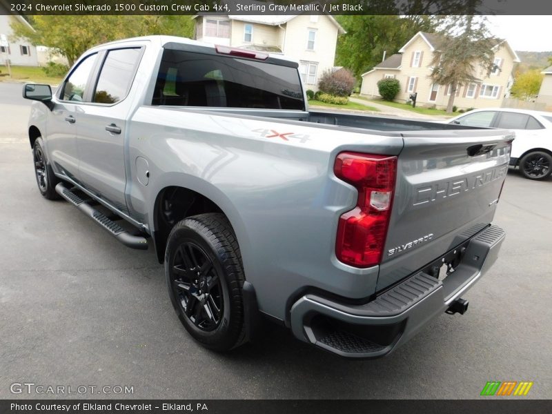 Sterling Gray Metallic / Jet Black 2024 Chevrolet Silverado 1500 Custom Crew Cab 4x4