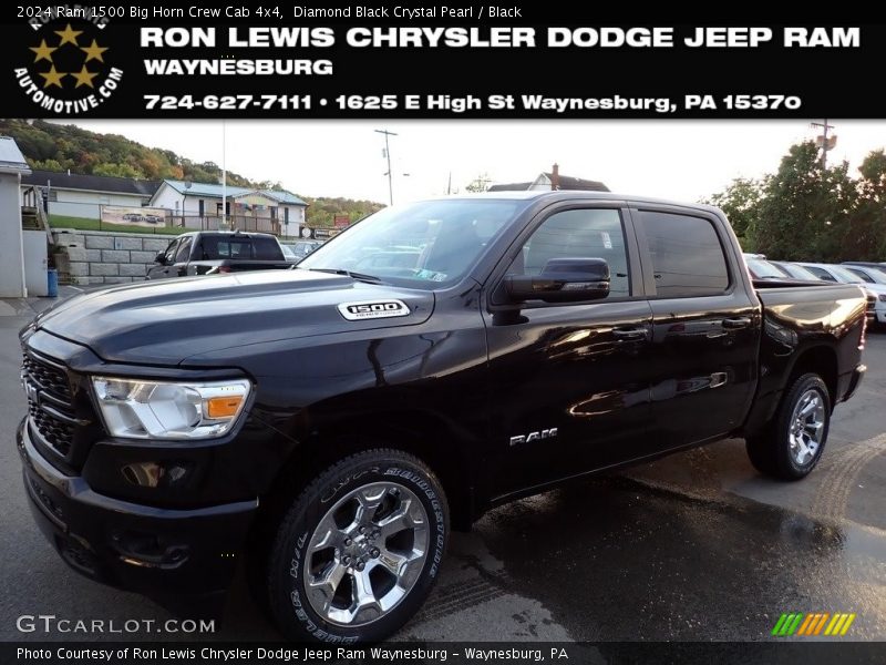 Diamond Black Crystal Pearl / Black 2024 Ram 1500 Big Horn Crew Cab 4x4