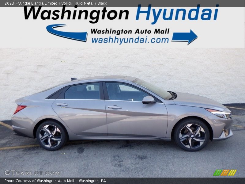 Fluid Metal / Black 2023 Hyundai Elantra Limited Hybrid