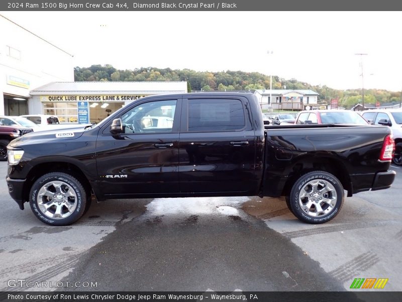 Diamond Black Crystal Pearl / Black 2024 Ram 1500 Big Horn Crew Cab 4x4