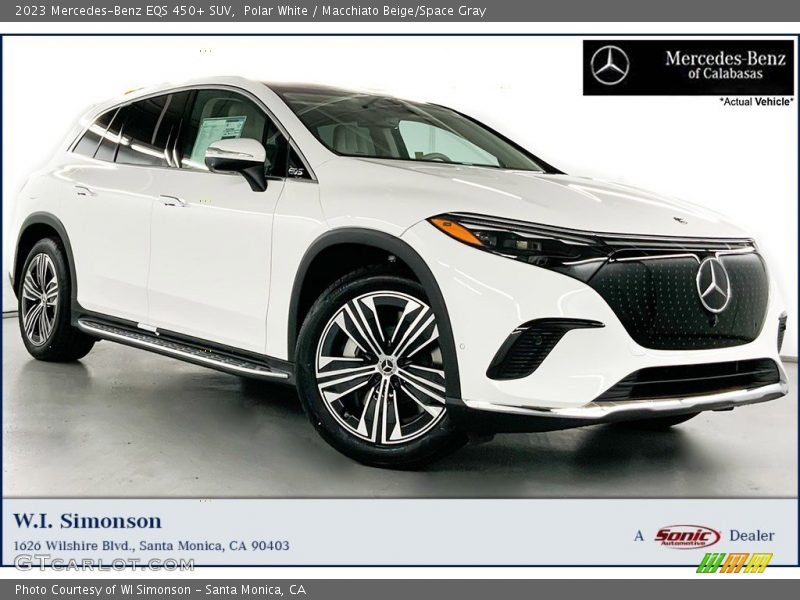 Polar White / Macchiato Beige/Space Gray 2023 Mercedes-Benz EQS 450+ SUV