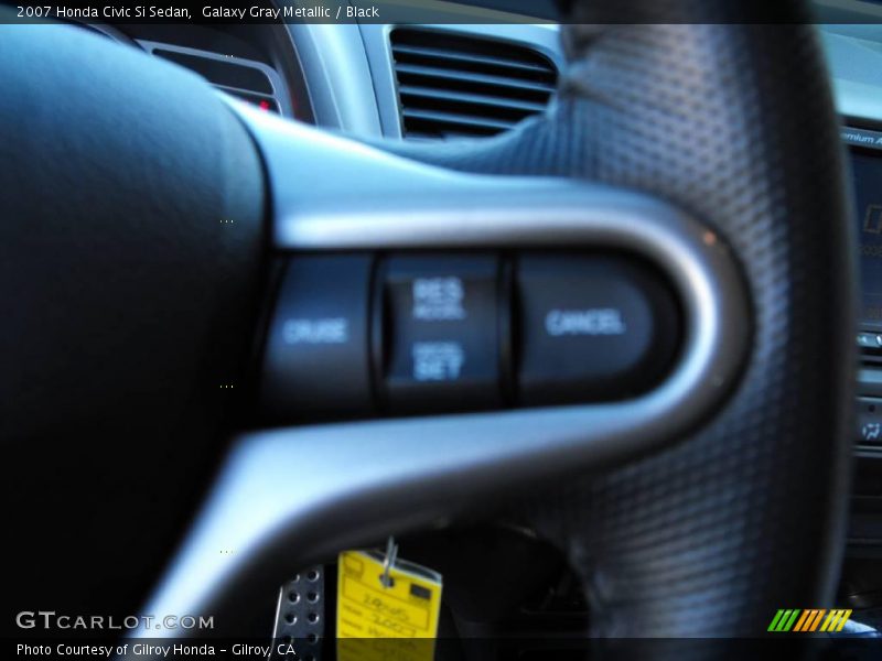 Galaxy Gray Metallic / Black 2007 Honda Civic Si Sedan