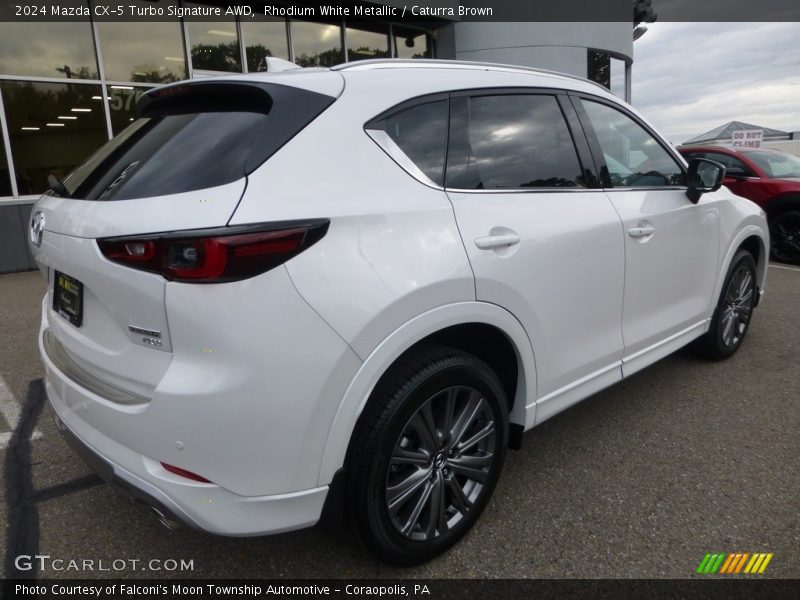 Rhodium White Metallic / Caturra Brown 2024 Mazda CX-5 Turbo Signature AWD