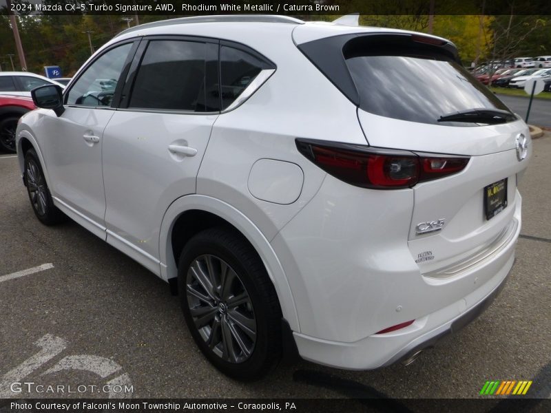 Rhodium White Metallic / Caturra Brown 2024 Mazda CX-5 Turbo Signature AWD